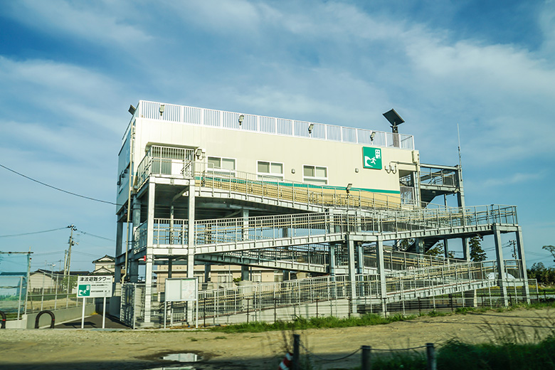 宮城県仙台市にある津波避難タワー