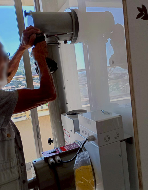 一次フィルターとモーターの取り付け完了