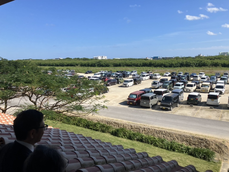 市役所隣接の地下シェルター建設予定地を視察